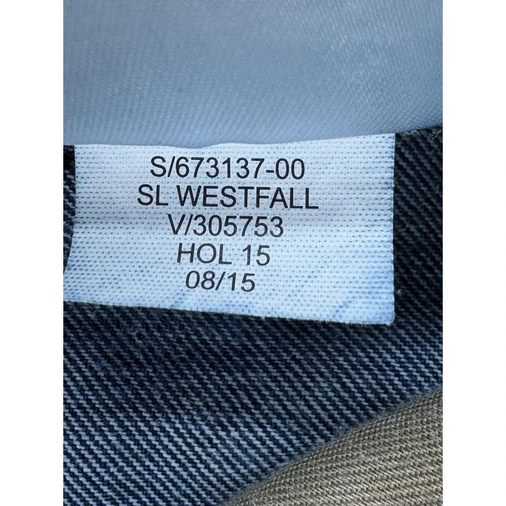Banana Republic Slim Leg Jean in Westfall Men's 33x30‎ Blue Whiskered Distressed